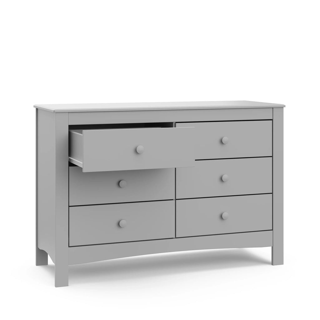 White 6 Drawer Double Dresser E17740