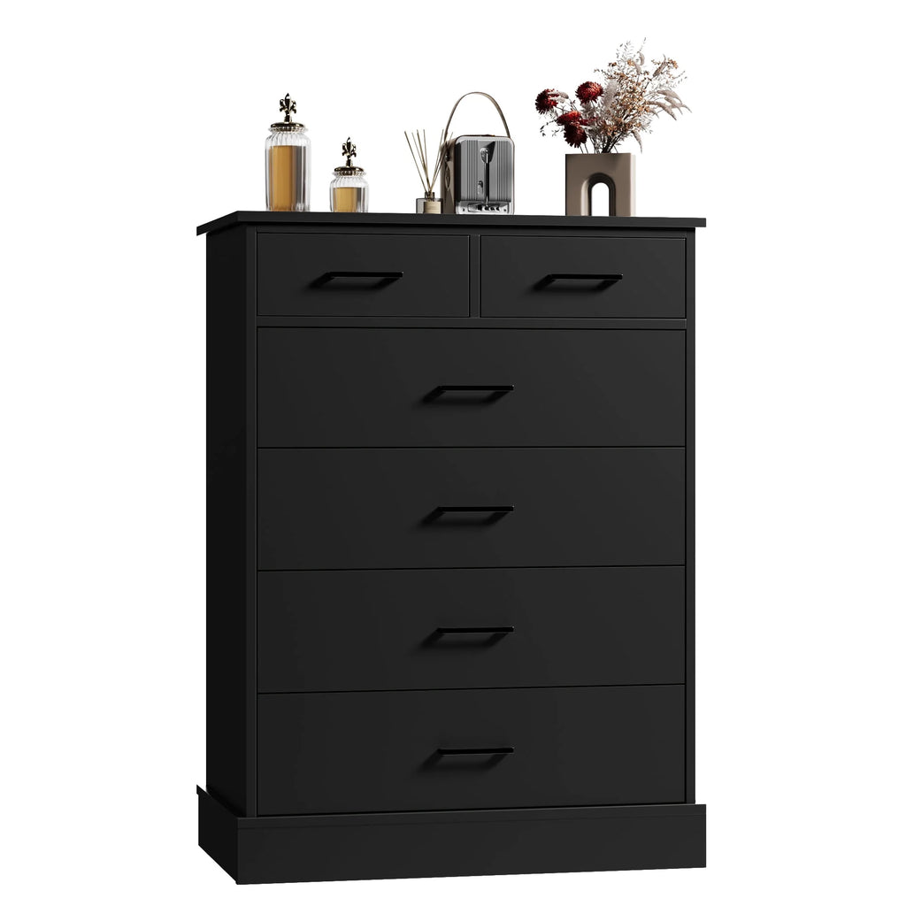 White 6 Drawer Wood Dresser O29591