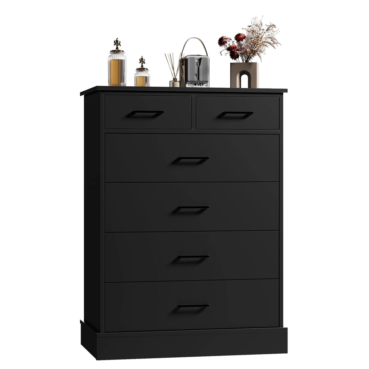 White 6 Drawer Wood Dresser O29591