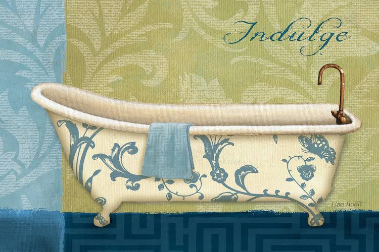Blue Botanical Canvas Art Print I86687