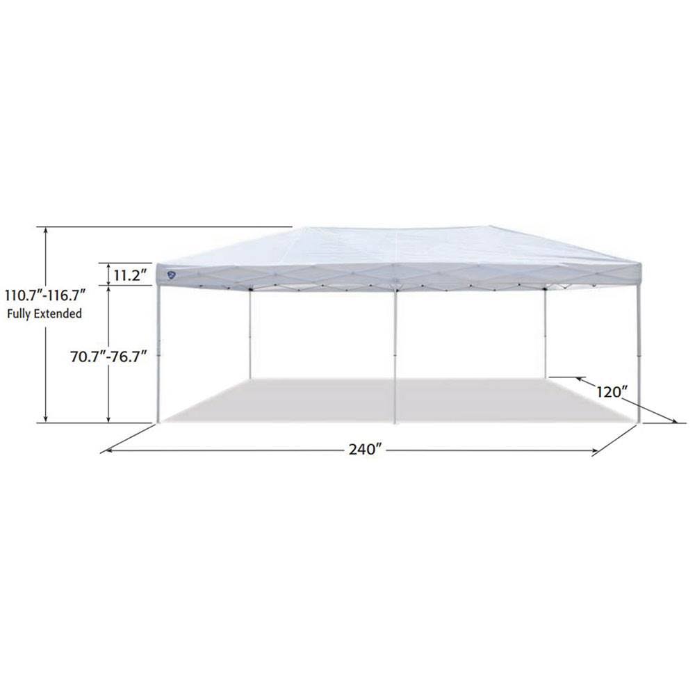 White Instant Canopy Camping Shelter Y5529