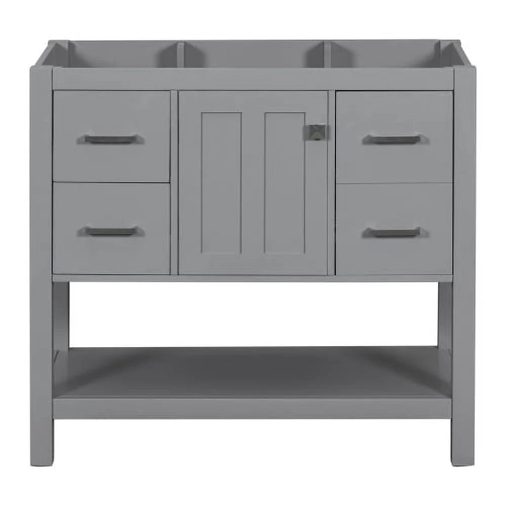36" Gray Modern Bathroom Vanity with USB H6921