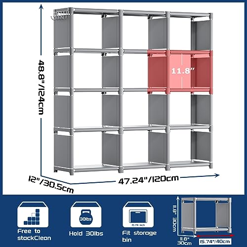 18 Cube Extra Large Black Bookcase Z9669