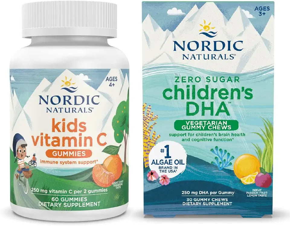 Children's DHA Veg Gummy Chews and Kids Vitamin C Gummies E60418