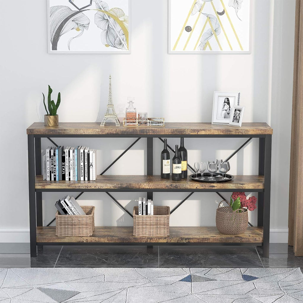 Rustic 3-Tier Console Sofa Table T25320