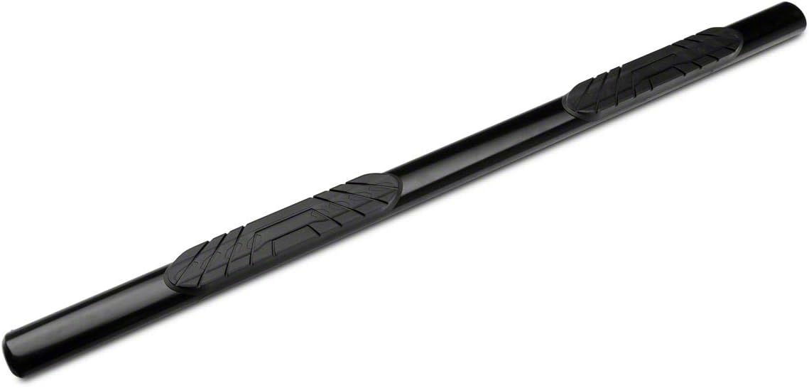 Black 4-Inch Oval Straight End Side Step Bars T8700