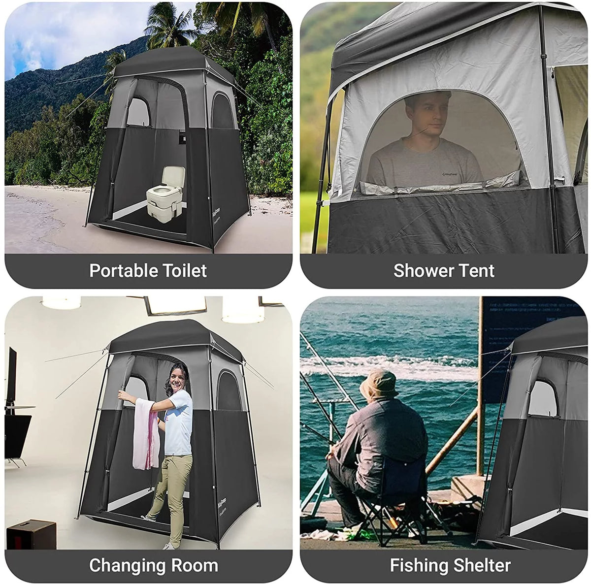 Oversized 1 Room Waterproof Camping Privacy Tent L6214