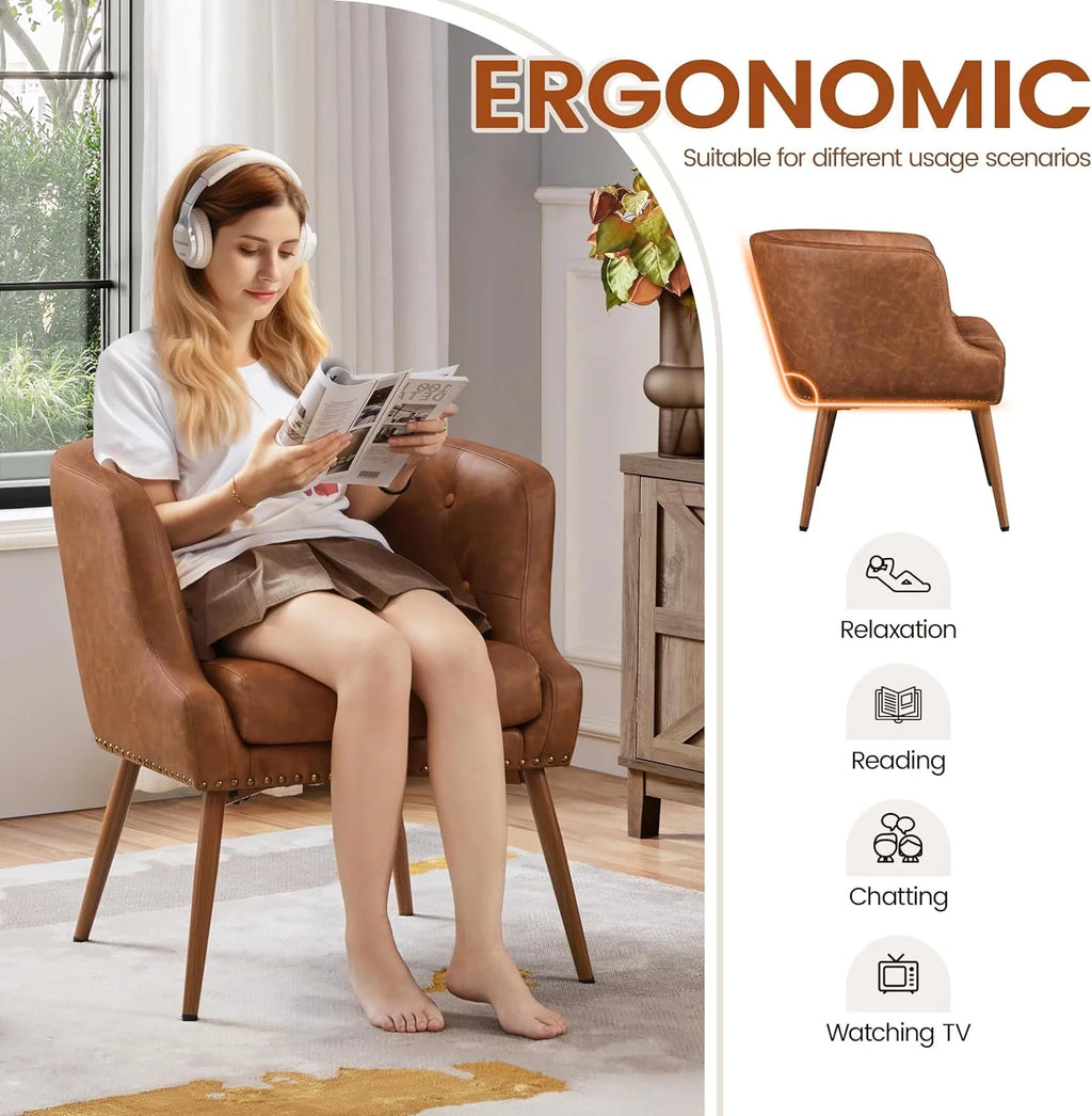 PU Leather Retro Armchair U28191