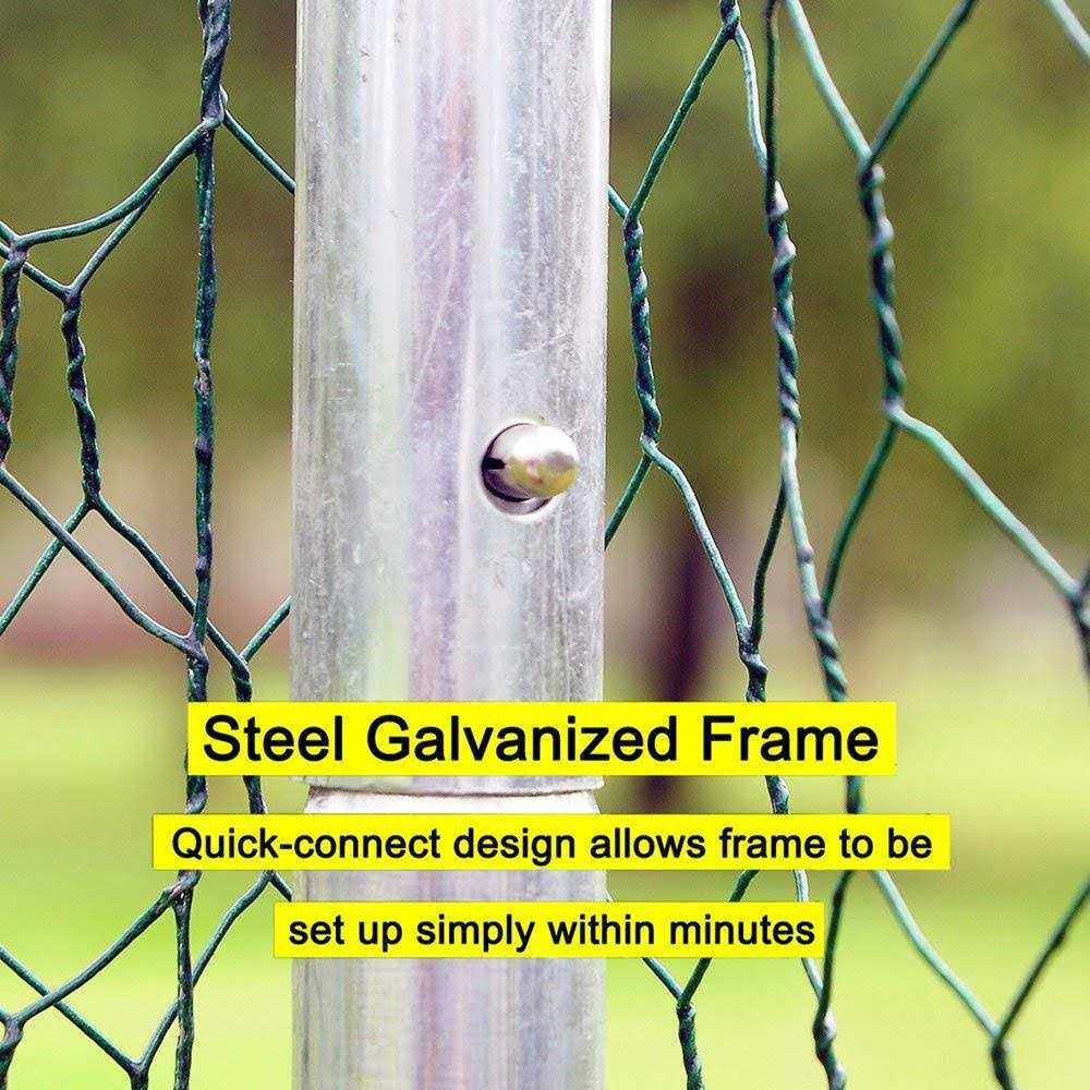 Large Walk-in Metal Chicken Coop with Waterproof Cover R441854