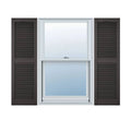 Vinyl Cathedral Top Open Louver Shutters Y130866