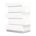 White 5 Drawer Poplar Wood Bedroom Chest J24434