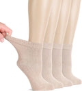 Super Soft Thin Bamboo Ankle Socks, 4 Pairs E898248