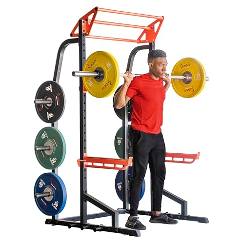 Half Rack Power Cage with J-Hooks and Pull Up Bar P3521