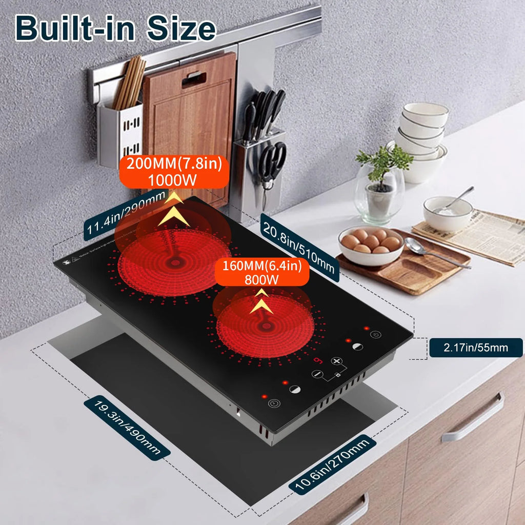 2 Burner Electric Cooktop O6413