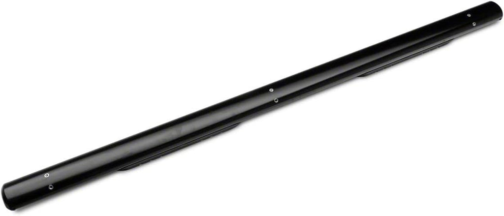 Black 4-Inch Oval Straight End Side Step Bars T8700