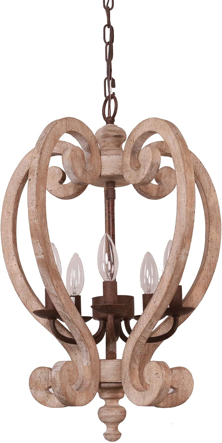 Wooden Chandelier J62051