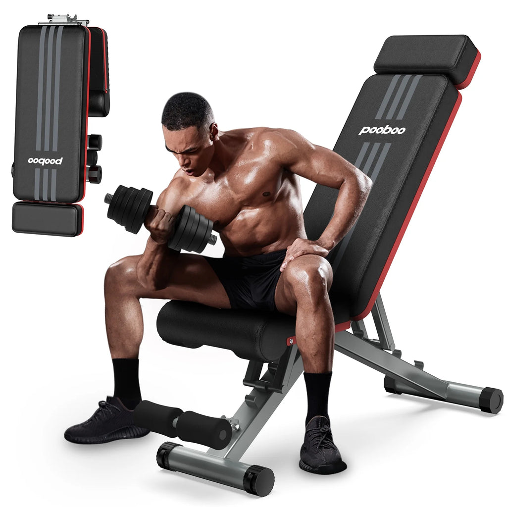 Adjustable Weight Bench with Extended Backrest 660 lbs Capacity V604897