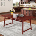 63" Rectangular Wood Dining Table with Metal Legs U894684