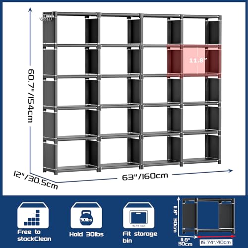 18 Cube Extra Large Black Bookcase Z9669