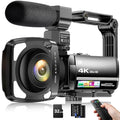 4K Video Camera Camcorder 64MP 18X Digital Zoom 3.0" IPS Screen IR Night Vision T9697