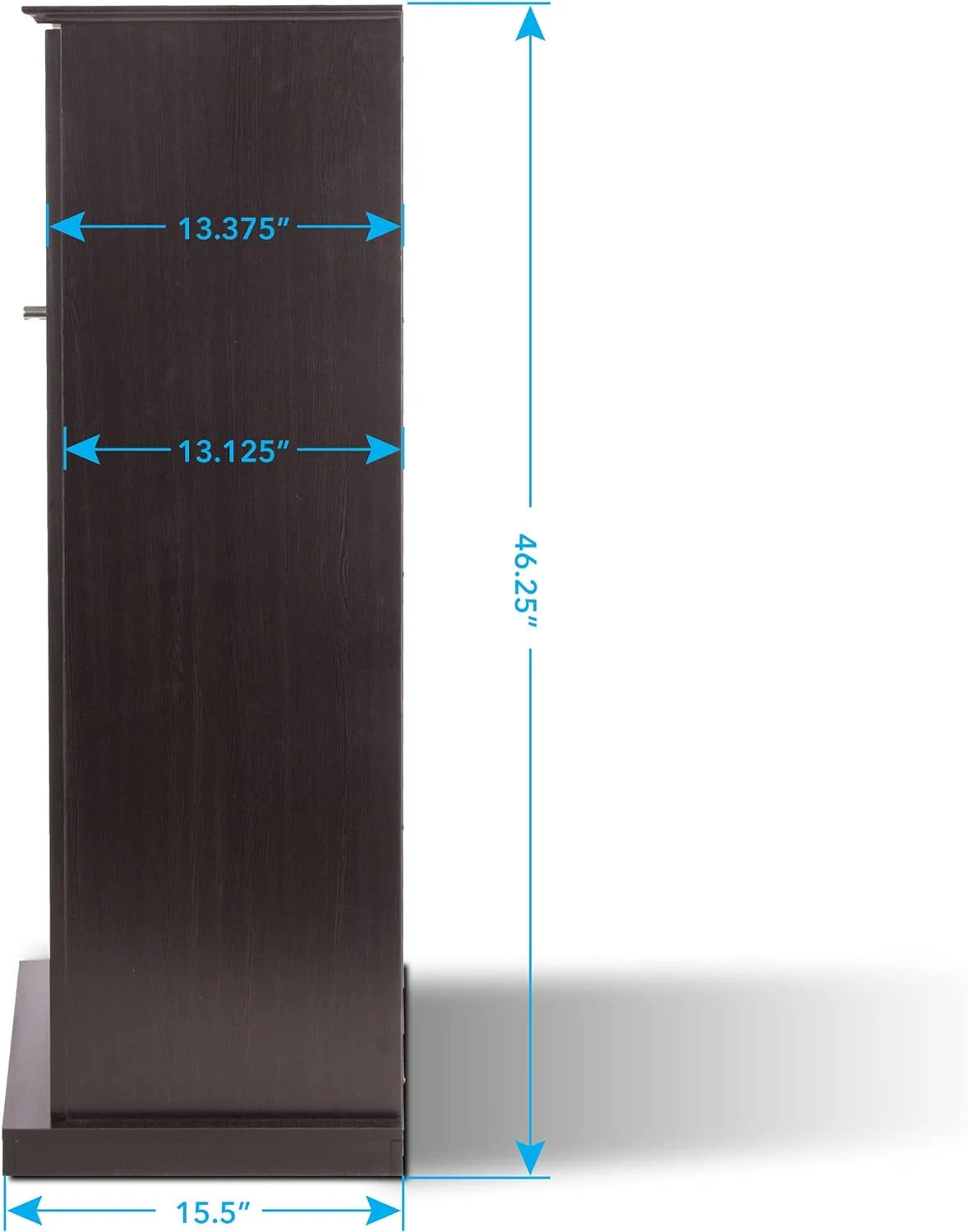 Espresso Wood Wine Cabinet with Tempered Glass Door I31326