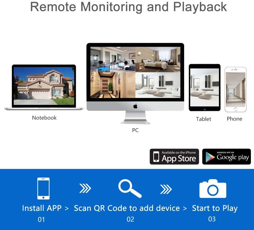 1080P 8CH Wireless Security Camera System with 12 Inch Monitor R6952