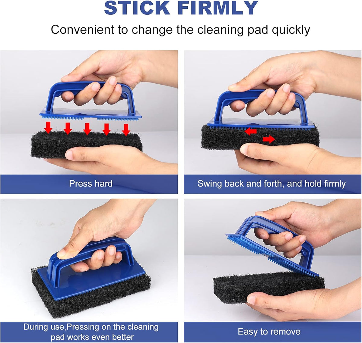 Heavy Duty Griddle Scrubber Scouring Pad & Handle V40633