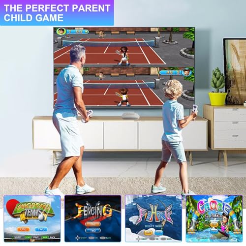 Grey TV Game Console with 2.4G Wireless Gamepad E637203