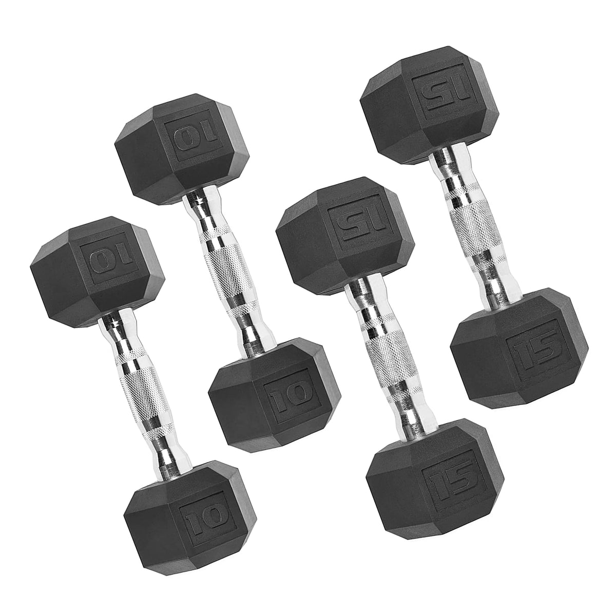 150lb Rubber Hex Dumbbell Set S13033