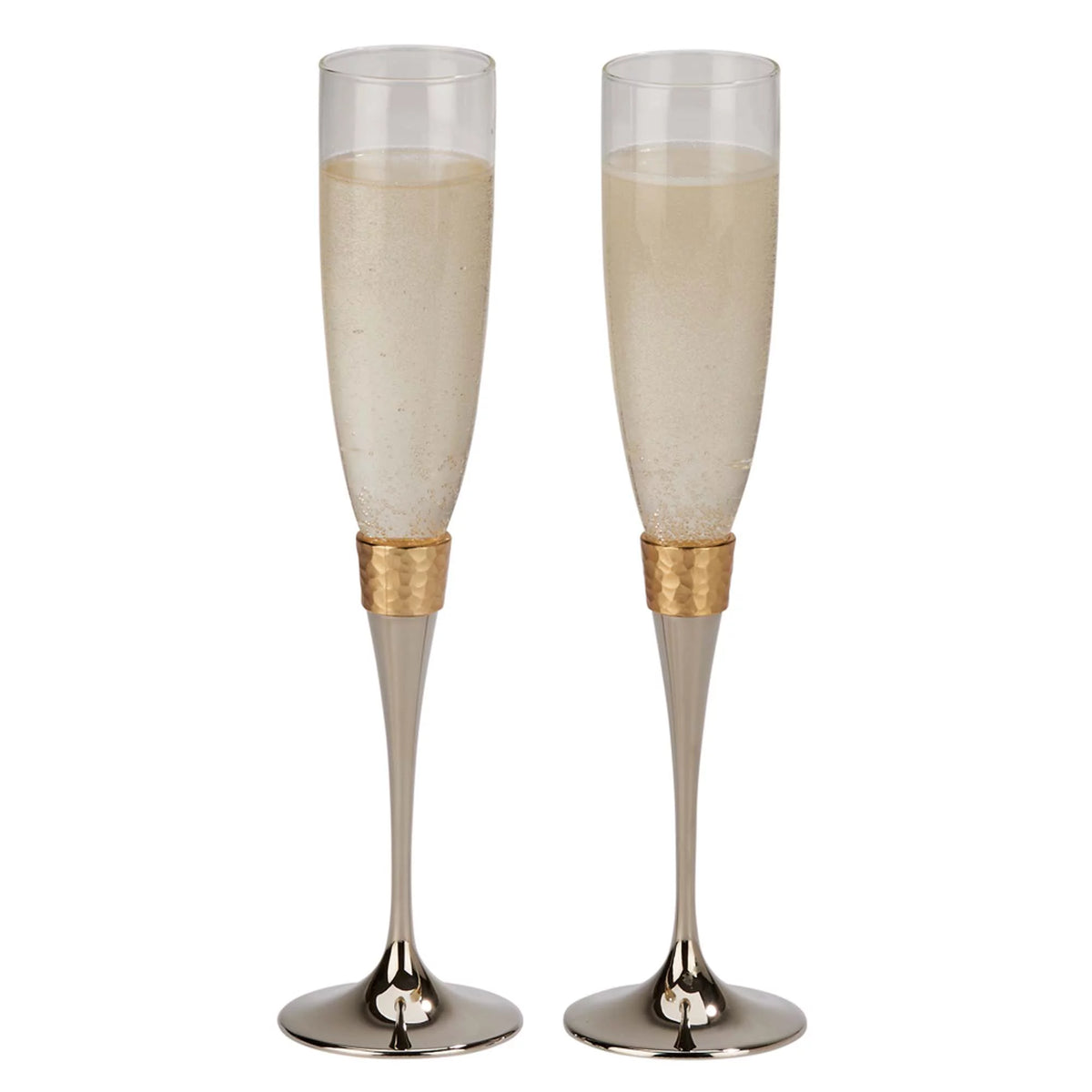 10.5 in. Hammered Flutes - Pair - Gold J665617