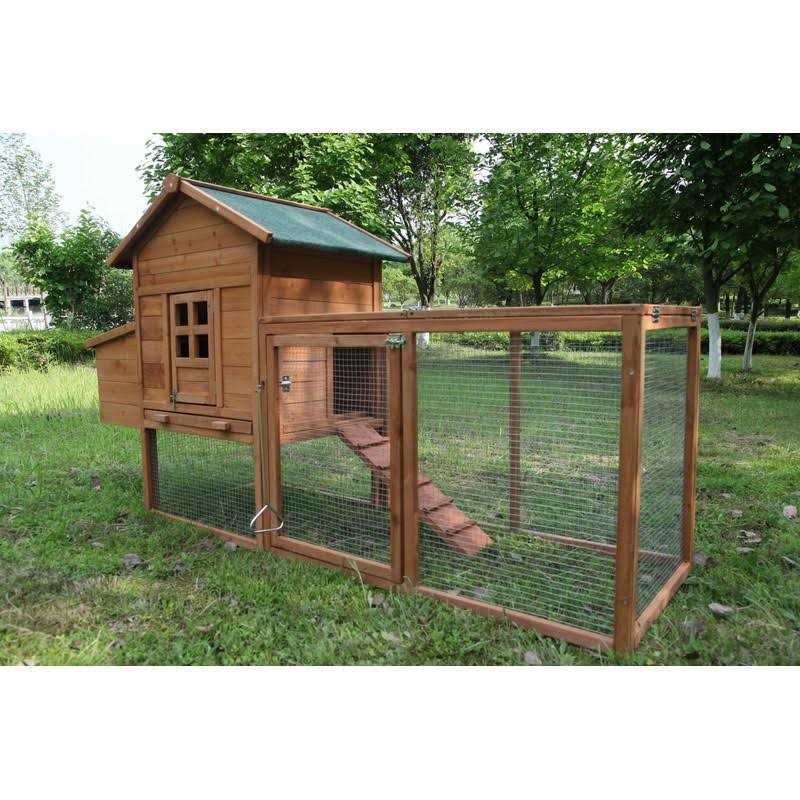 Large Two Tiers Wooden Chicken Coop D964970