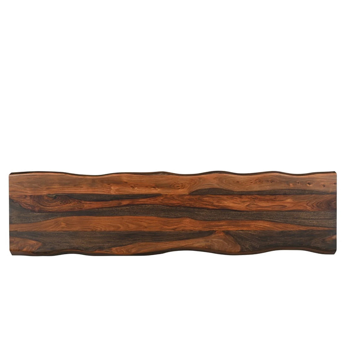68" Live Edge Solid Wood Dining Bench in Dark Brown U623