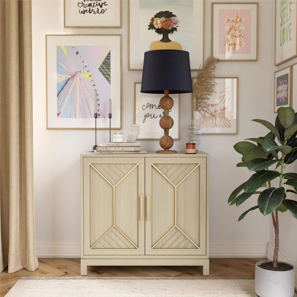 Pale Oak Accent Cabinet S159