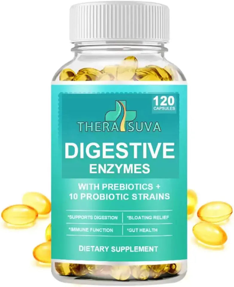 Plant Based Vegan Digestive Enzymes Probiotics Prebiotics 120 Capsules J892384