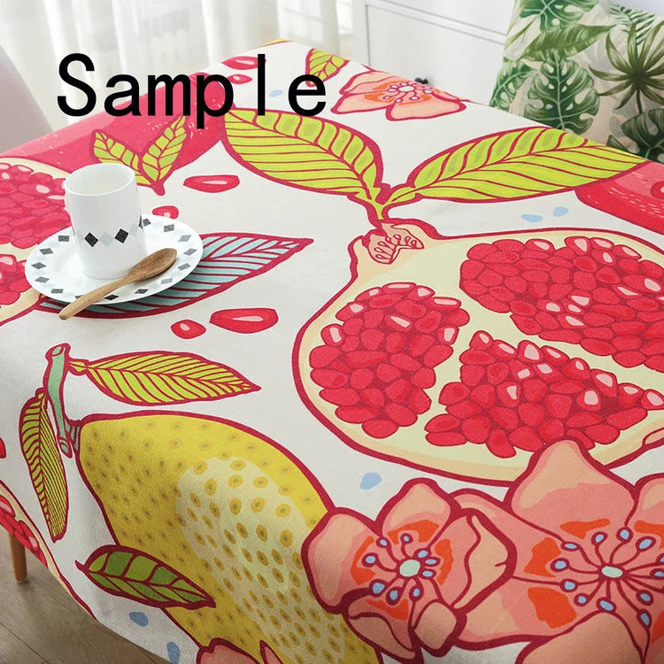 Cotton Linen Tablecloth 60x120 Inches Yellow G33164