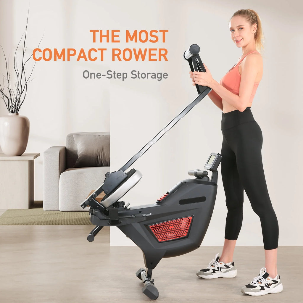 Folding Magnetic Air Rowing Machine 250lbs Max Weight R401