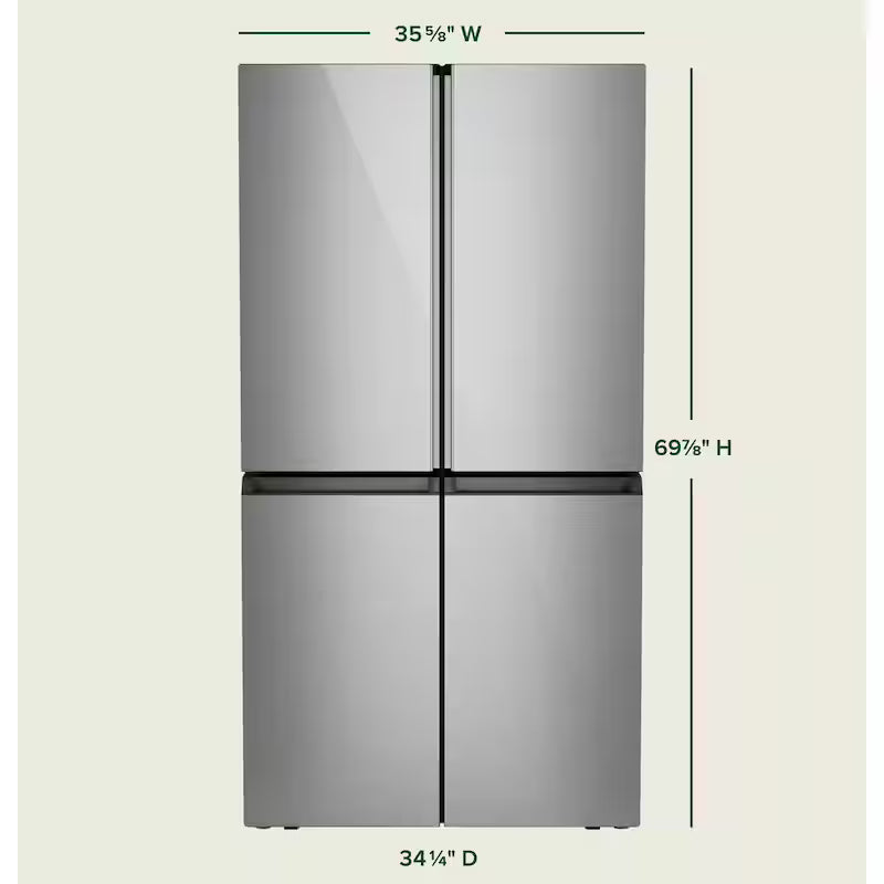 27.4 cu. ft. Quad Door Bottom Freezer Refrigerator with Dual Dispense Pitcher A200