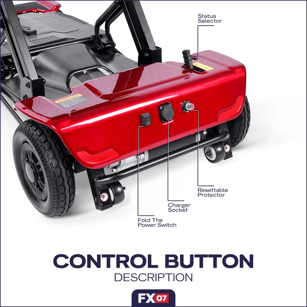 Blue Automatic Foldable Mobility Scooter B77796