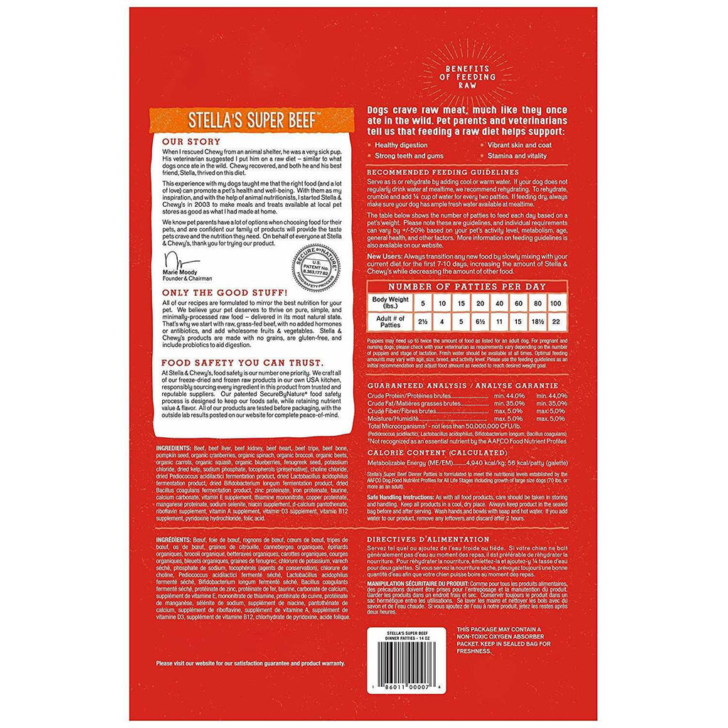 Freeze Dried Dog Food Patties Beef Q34913