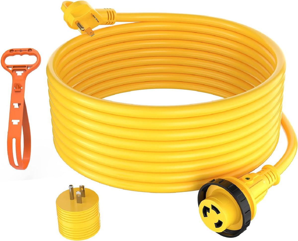30 Amp RV Power Extension Cord 50 ft with Locking Adapter R4514