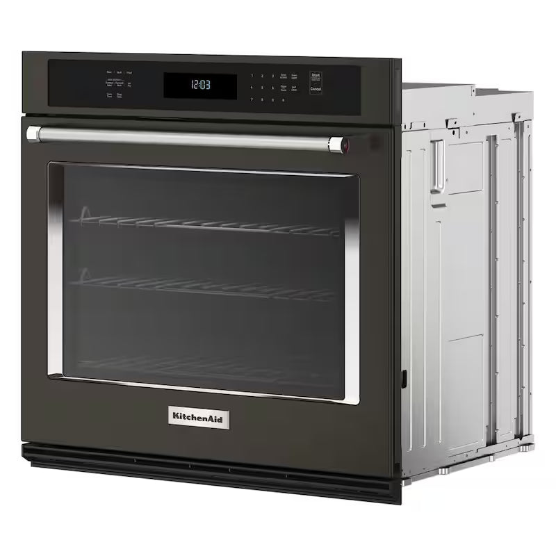 27 in. Single Electric Wall Oven with Convection Self-Cleaning in Black Stainless Steel F262