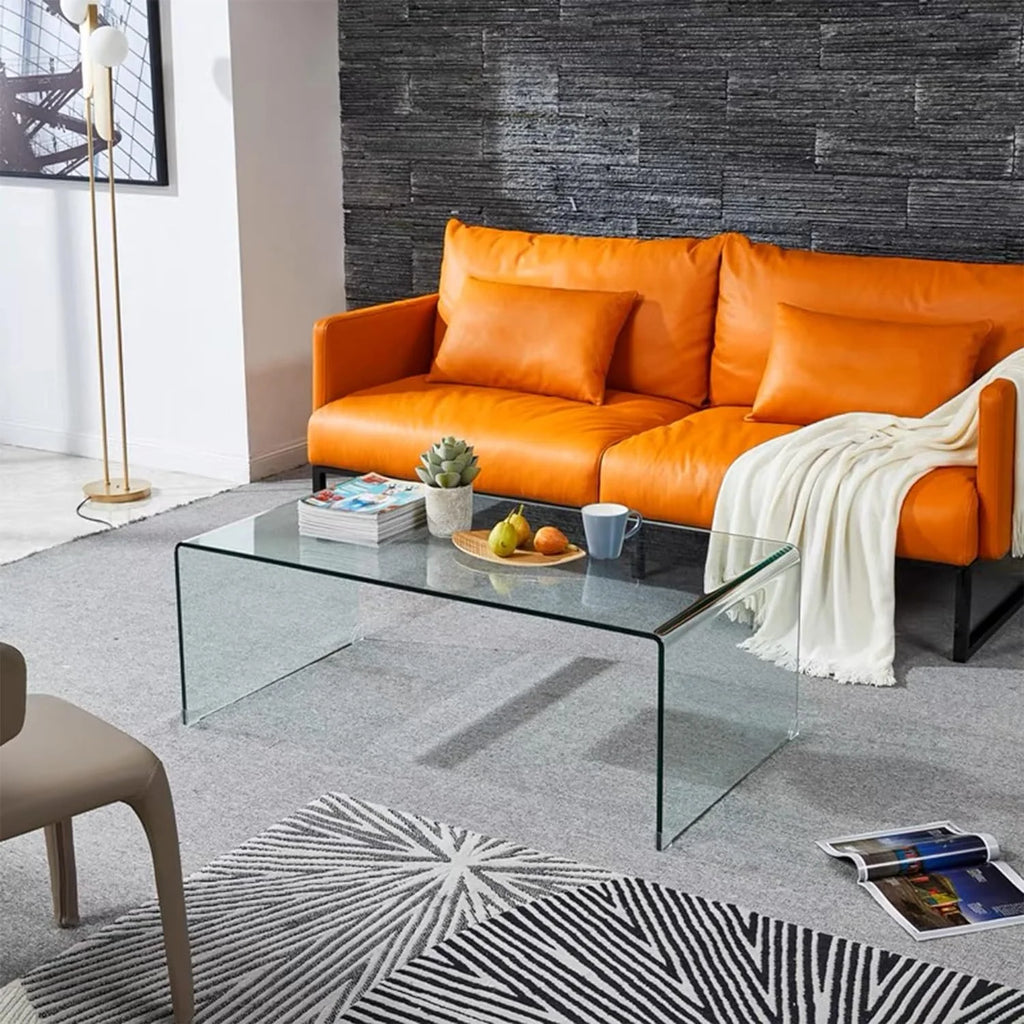Clear Glass Coffee Table 39.37" x 19.5" H613