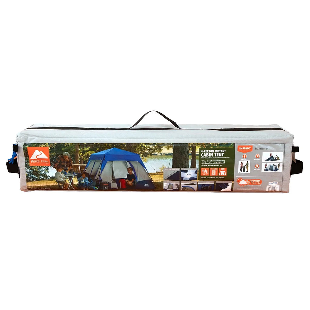 4-Person Instant Cabin Tent with LED Lighted Hub E429526