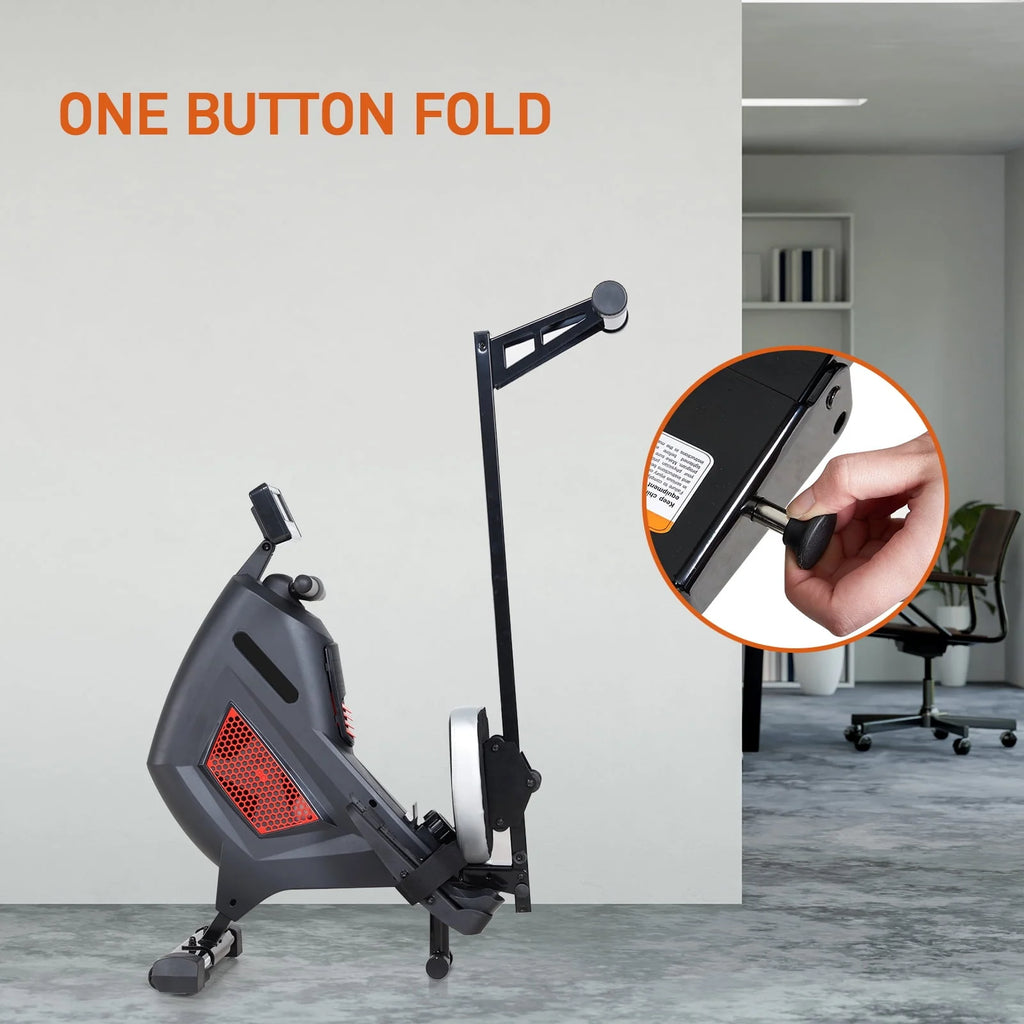 Folding Magnetic Air Rowing Machine 250lbs Max Weight R401