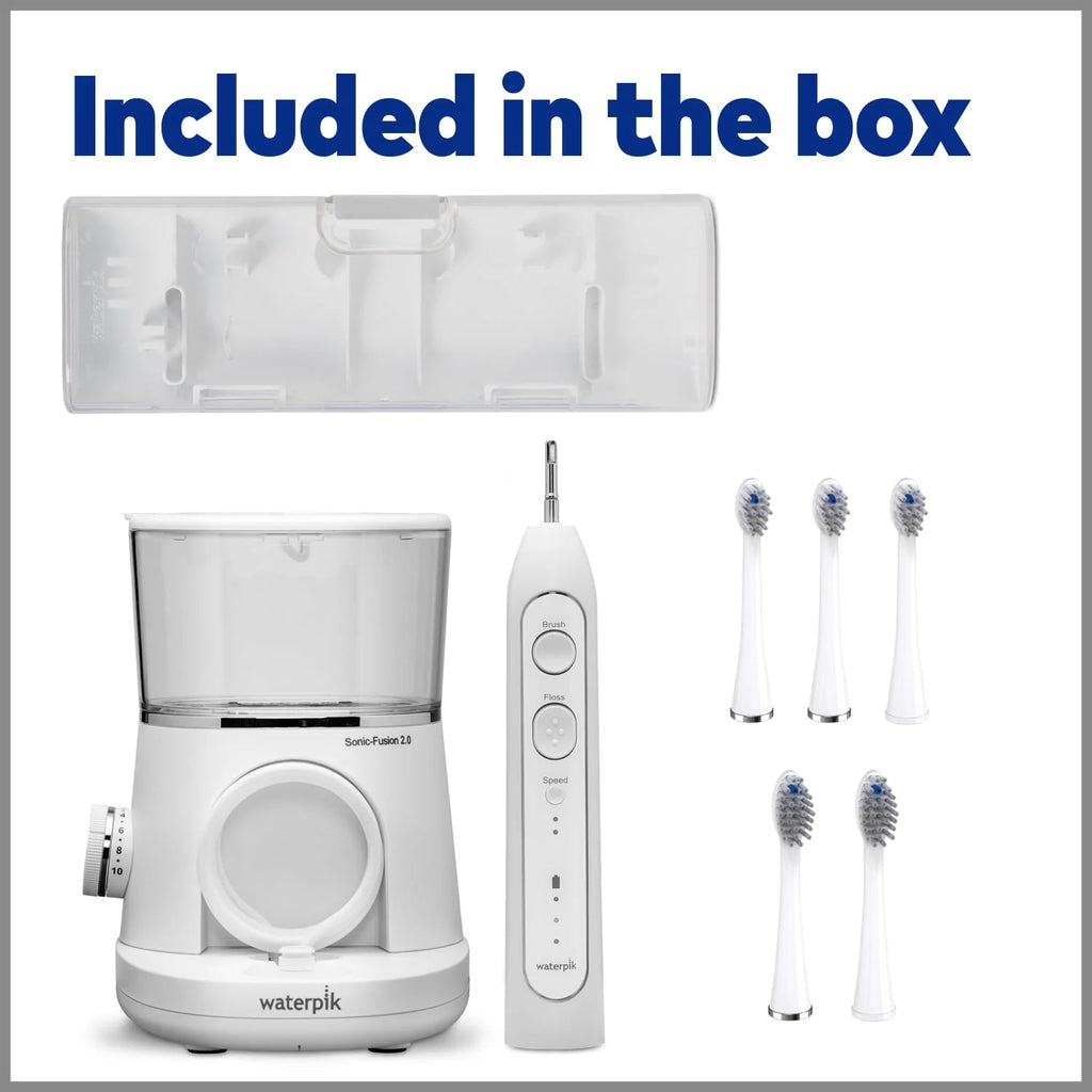 White Flossing Electric Toothbrush Set S98102