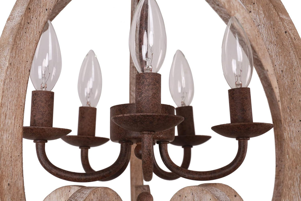 Wooden Chandelier J62051