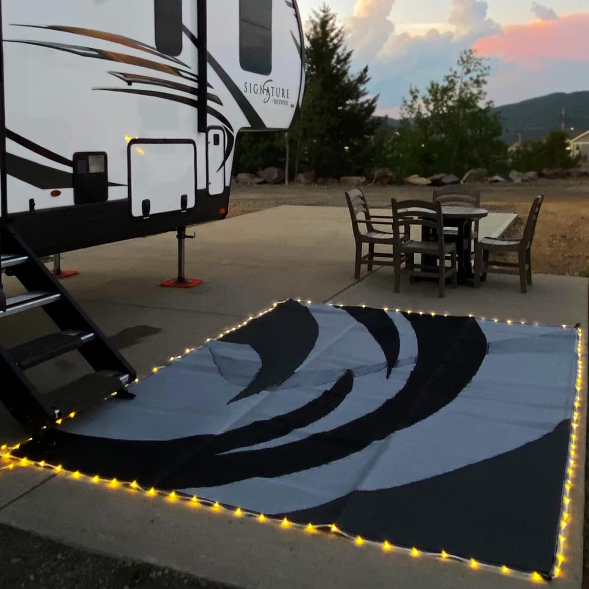 8-Feet x 18-Feet Reversible RV Camping Mat R373486