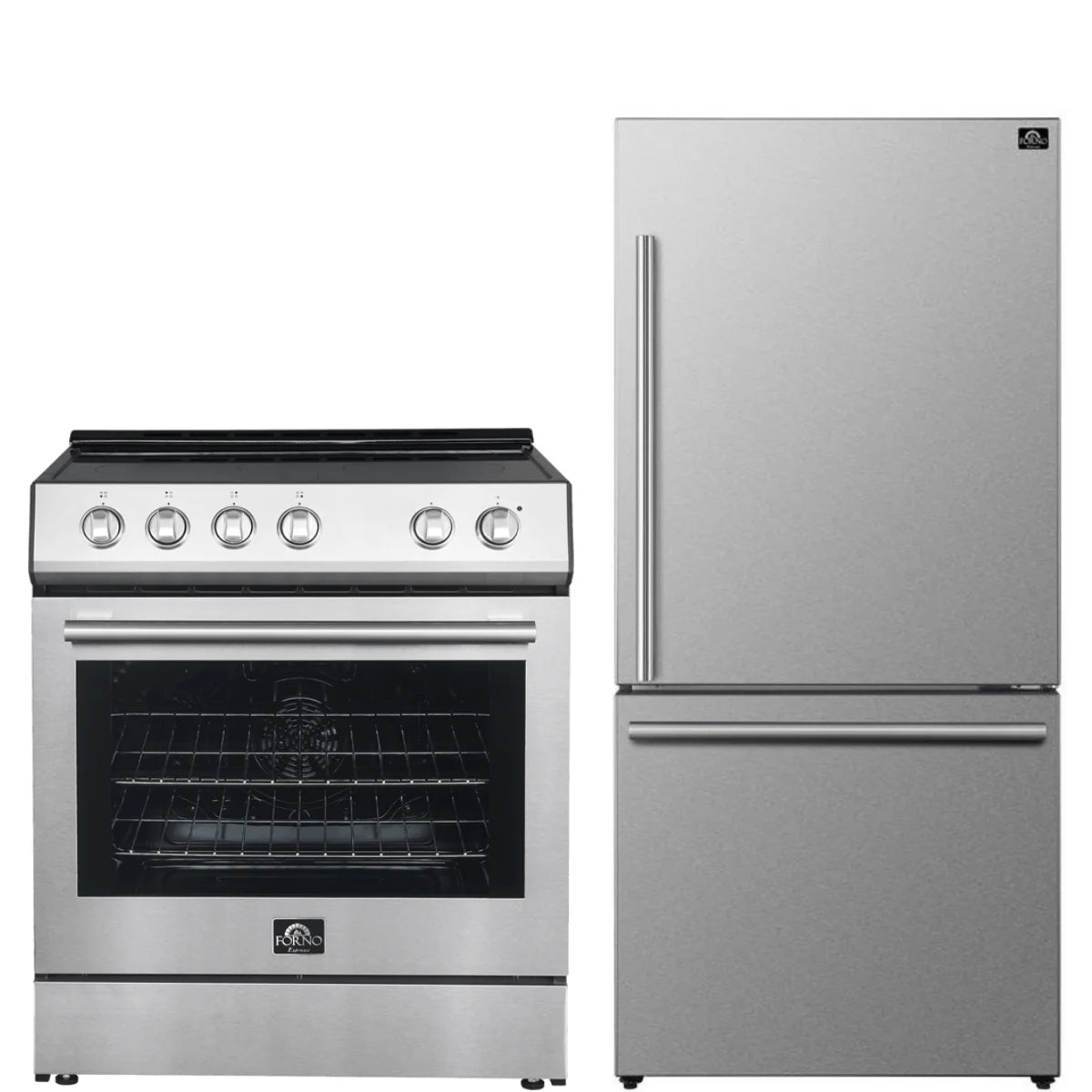 30 Electric Range and Refrigerator in Stainless Steel N67218