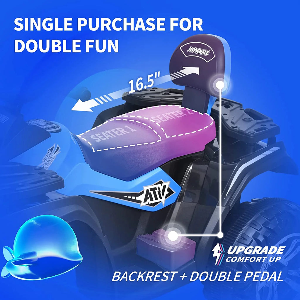 24V Kids Ride on ATV 4WD 2 Seater Quad 4-Wheeler Z7313