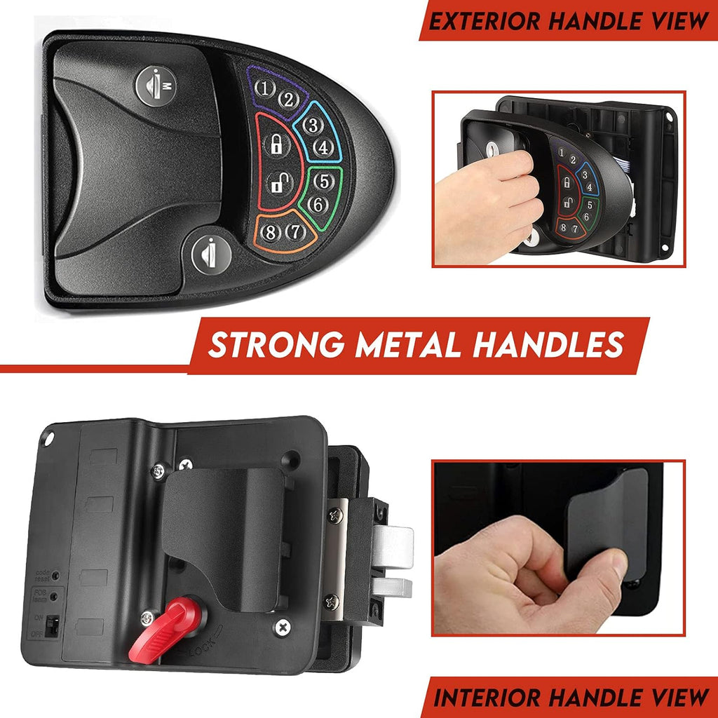 Keyless Entry RV Door Lock with Deadbolt and 2 Remote Key S972